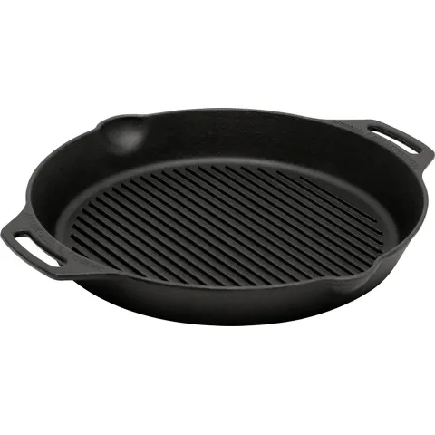 Grill-poêle à feu gp35h avec poignées – image 1