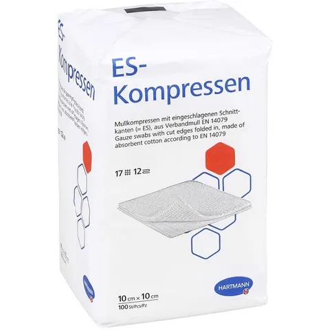 Es-kompressen unsteril 10x10 cm 12fach – Bild 1