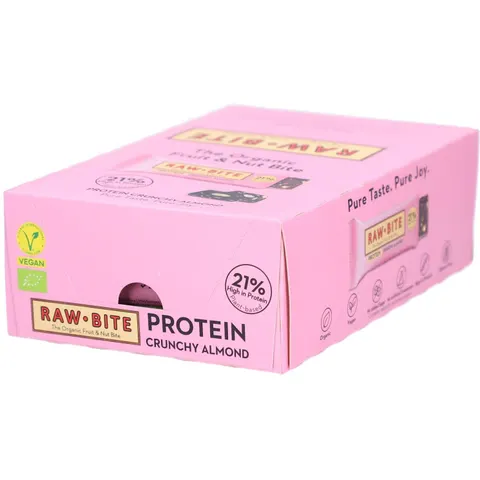 Raw Bite Proteina 45g 12 Barritas Almendra – imagen 1