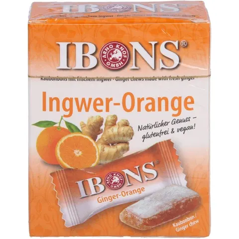 Ibons Ingwer Orange Box Kaubonbons – Bild 1
