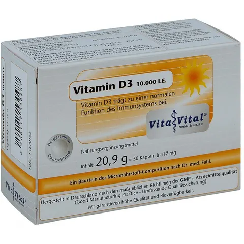 Vitamin D3 10.000 I.e. Kapseln – Bild 1