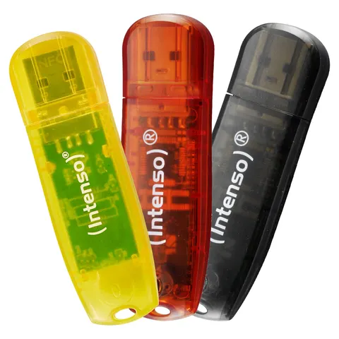 (Intenso) Rainbow Line USB stick - 32GB - USB 2.0 - 3-pack – afbeelding 1
