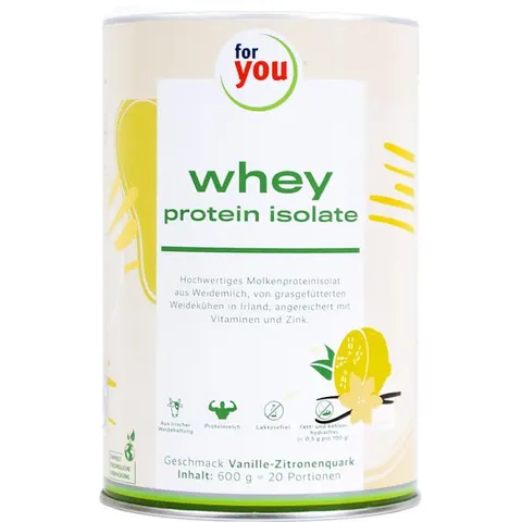 For You Whey Protein Isolate Vanille-zitronenquark – Bild 1