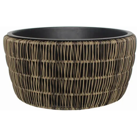 TrendLine Polyrattan Schale Ø 44 x 21 cm mit Einsatz – Bild 1