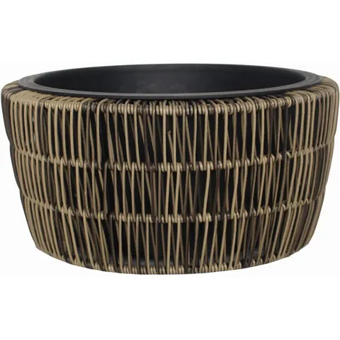 TrendLine Polyrattan Schale Ø 36 x 17 cm mit Einsatz – Bild 1