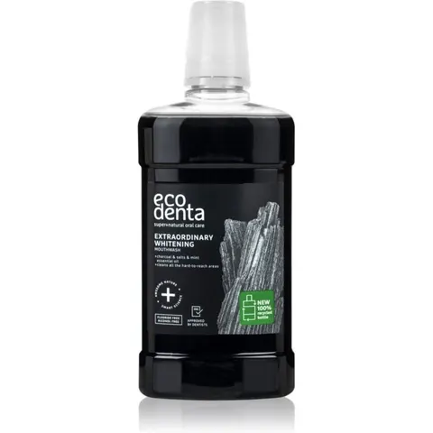 Ecodenta Mondwater Black 500 ml – afbeelding 1