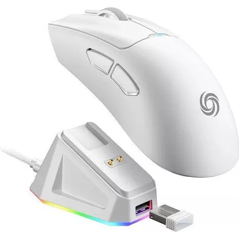 NOS M-750 GM UL Rapid Wireless Optical Gaming Mouse – White – image 1