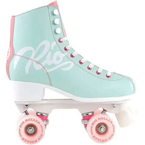 Rio Roller - Script - rolschaatsen, teal/coral, maat 37 – afbeelding 1