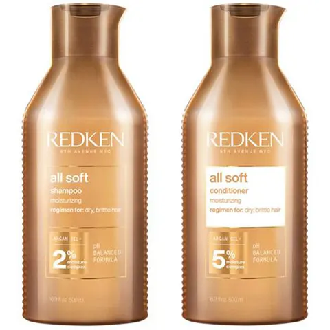Redken All Soft Shampoo 500ml & All Soft Conditioner 500ml Duo – image 1