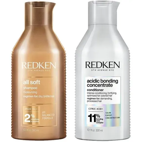 Redken All Soft Shampoo 300ml & Acidic Bonding Concentrate Conditioner – image 1