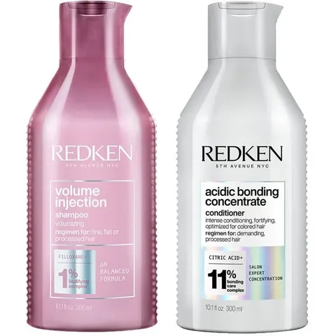 Redken Volume Injection Shampoo 300ml & Acidic Bonding Concentrate Con – image 1