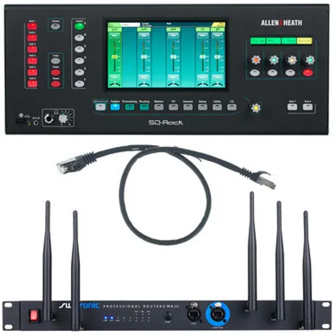 Allen & Heath SQ Rack Router Bundle nero – immagine 1