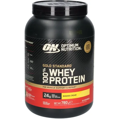 Protéine 100% whey banane, Gold Standard 780g – image 1
