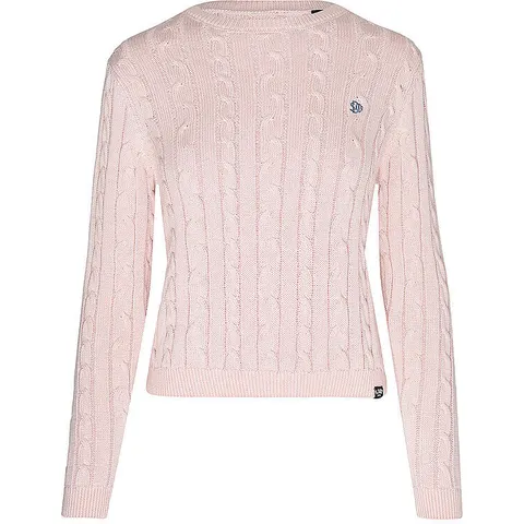 SUPERDRY Damen Sweater Essential SD&Co Cable rosa M W – Bild 1