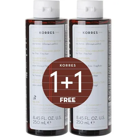 Korres Proteins & Linden 250ml Shampoo Double Pack - Worth £30 – image 1