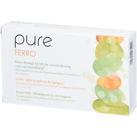 Pure Ferro 60 Tabletten – afbeelding 1