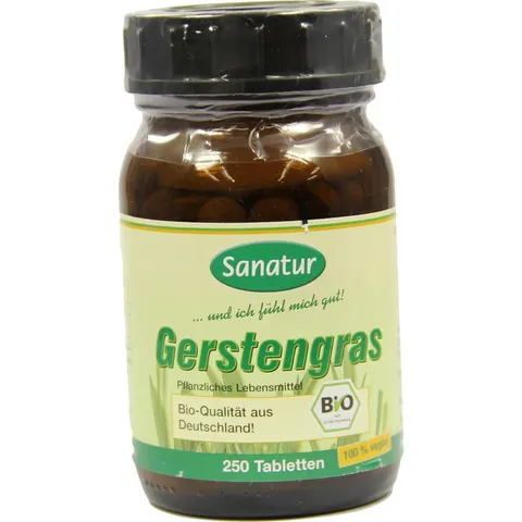 Sanatur Gersten Gras Bio 250 St Tabletten – Bild 1