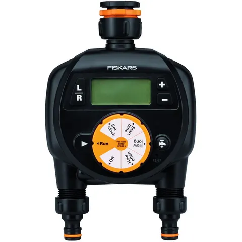 Fiskars - Dubbele Bewateringscontroller - Ergonomisch - LCD Scherm – afbeelding 1