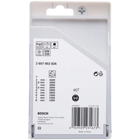 BOSCH Metallbohrer-Set HSS PointTeQ 9-teilig – Bild 1