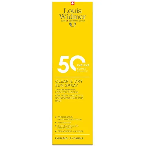 Louis Widmer Clear & Dry Sun Spray 50 – Bild 1