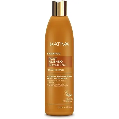 Kativa Post Alisado Brasileño Champú 355 ml – imagen 1