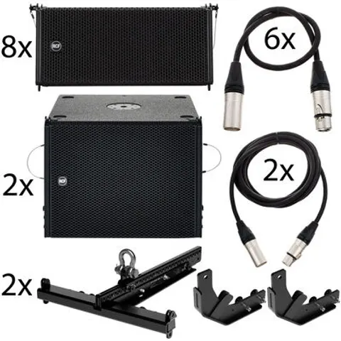 RCF 8xHDL6-A/2xHDL12-AS Bundle Negro – imagen 1