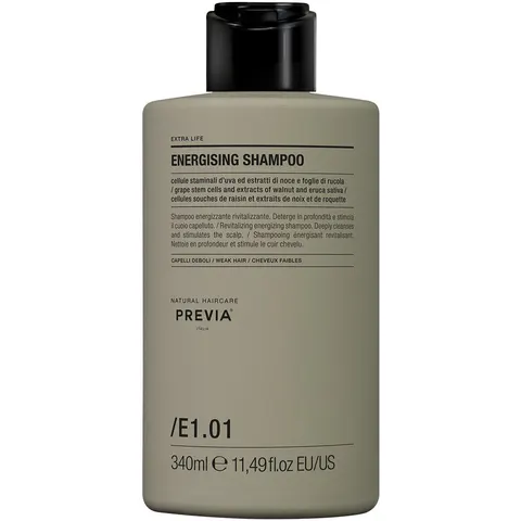 340ml PREVIA Extra Life Energising Shampoo – immagine 1
