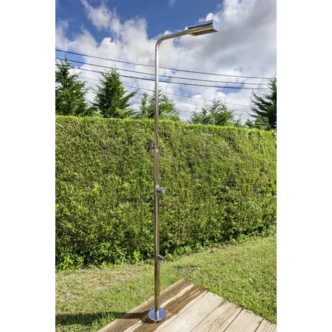 Gre Edelstahldusche mit Fuß-Wasserhahn – Bild 1