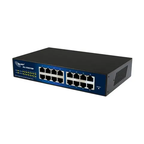 ALLNET ALLSG8316 - Switch, 16 puertos, Gigabit Ethernet – imagen 1