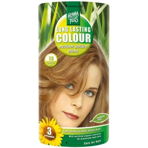 Hennaplus Long Lasting Medium Golden Blond 7,3 – Bild 1