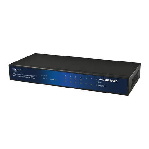 ALLNET SG8208PD - Switch, 8 puertos, Gigabit Ethernet, PoE – imagen 1