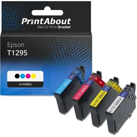 PrintAbout Druckerpatrone kompatibel mit Epson T1295 - 4-farbig - Multipack – Bild 1