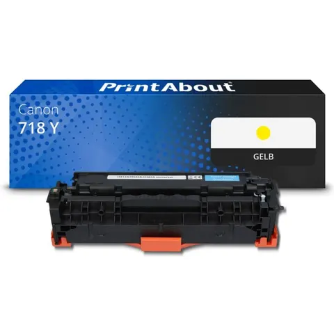 PrintAbout Toner compatible Canon 718 Y - Jaune – image 1