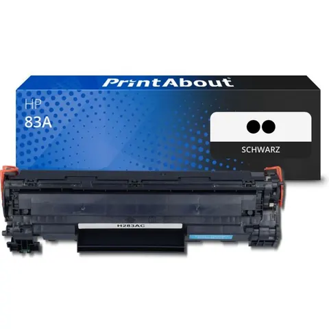 PrintAbout Toner compatible HP 83A (CF283AD)- pack de 2 - Noir - Multipack Noir – image 1
