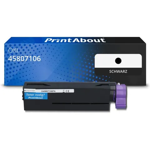 PrintAbout Toner compatible OKI 45807106 - Noir – image 1