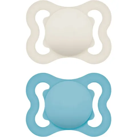 MAM Supreme 0m+ dummy Turquoise/ Beige 2 pc – image 1