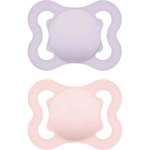 MAM Supreme 0m+ dummy Purple/ Pink 2 pc – image 1