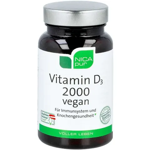 Nicapur Vitamin D3 2000 vegan Kapseln – Bild 1