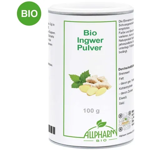 Bio Ingwer Allpharm Premium Pulver – Bild 1