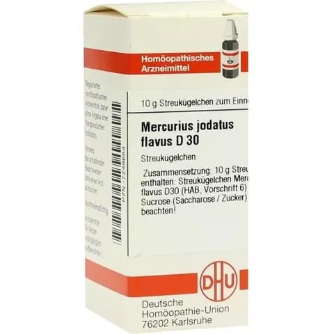 DHU Mercurius Jodat. Flavus D30 Globuli – Bild 1