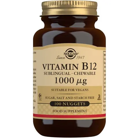 Solgar Vitamin B12 1000mcg Nuggets 100 Tablets – image 1