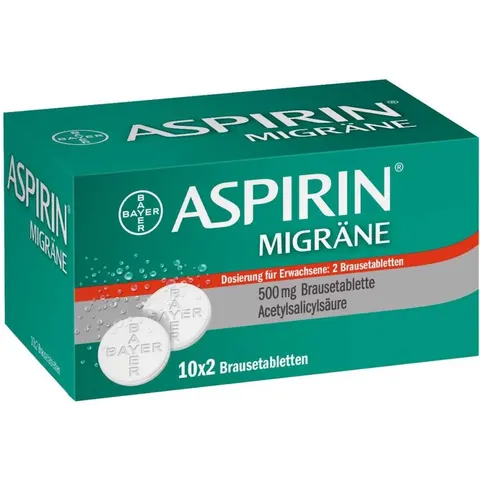 Aspirin Migräne 500 mg Brausetabletten – Bild 1