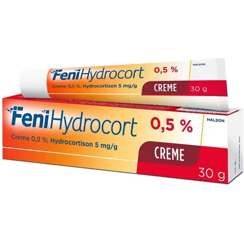 FeniHydrocort Creme 0,5 %, Hydrocortison 5 mg/g – Bild 1