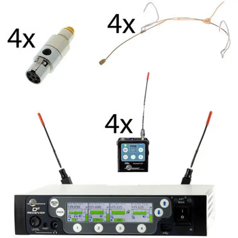 Lectrosonics DSQD 4 Ch DPA Headset Bundle Beige – image 1
