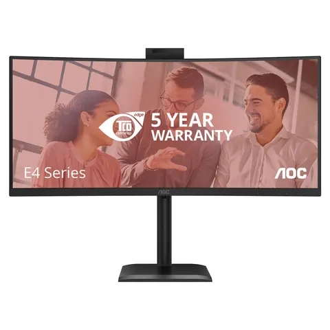 Monitor LED 34" E4 CU34E4CW UltraWide Quad HD (Negro) - AOC – imagen 1