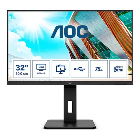 Monitor Led Aoc U32P2 31,5" 3840 x 2160 px Va – zdjęcie 1