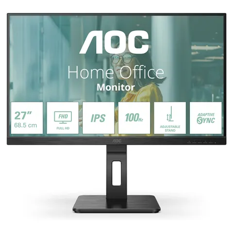Monitor 27" 27P2Q IPS Full HD 75Hz (Negro) - AOC – imagen 1