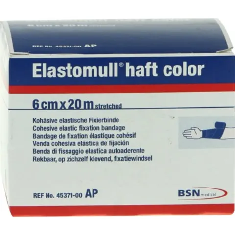 Elastomull haft color 20mx6cm blau Fixierbinde – Bild 1