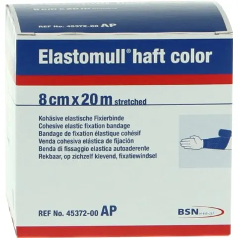 Elastomull haft color 20mx8cm blau Fixierbinde – Bild 1