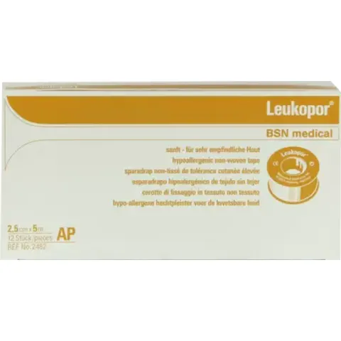 Leukopor 2,5 cmx5 m 12 St Pflaster – Bild 1